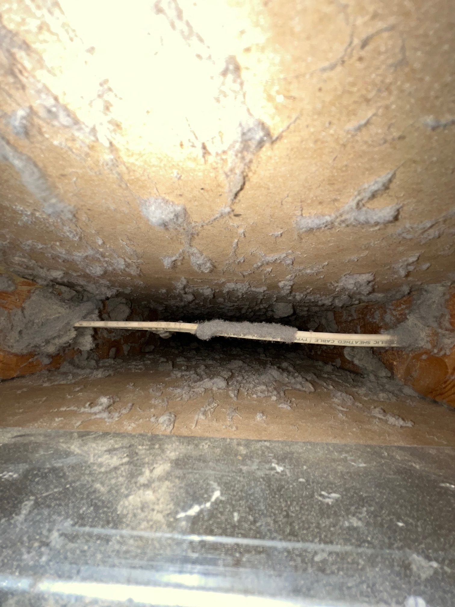 Dirty return air vent before professional air duct cleaning