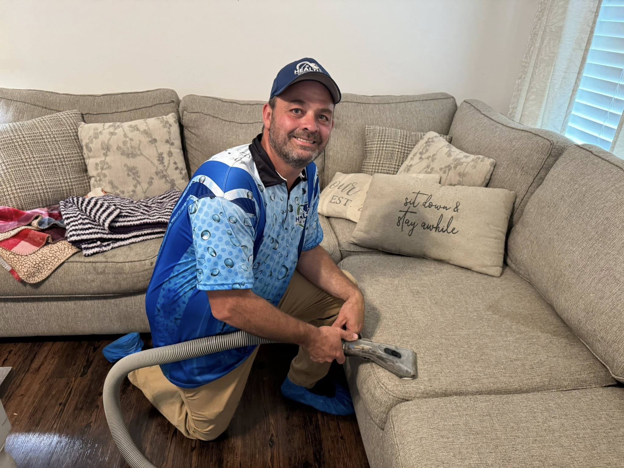 Professional upholstery cleaning in Millington TN removing embedded dirt and buildup